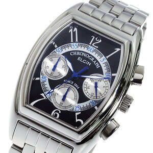 エルジン ELGIN クオーツ メンズ クロノ 腕時計 FK1403S-B ブラック