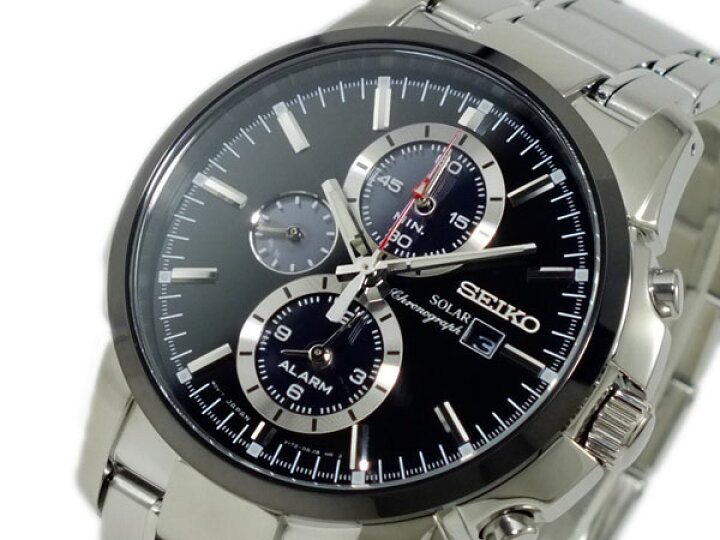 楽天市場】セイコー SEIKO ソーラー SOLAR クロノグラフ 腕時計 