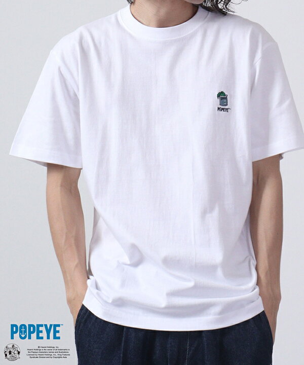 楽天市場】POPEYE SHORT SLEEVE T-SHIRT ポパイ ワンポイント 刺繍 T 