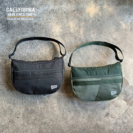 《CALIFORNIA HAVE A NICE TIME !》カリフォルニアハブアナイスタイム HALF MOON SHOULDER BAG (MHB-009) リメイク リサイクル ミリタリー バッグ ショルダーバッグ メンズ レディース ブランド