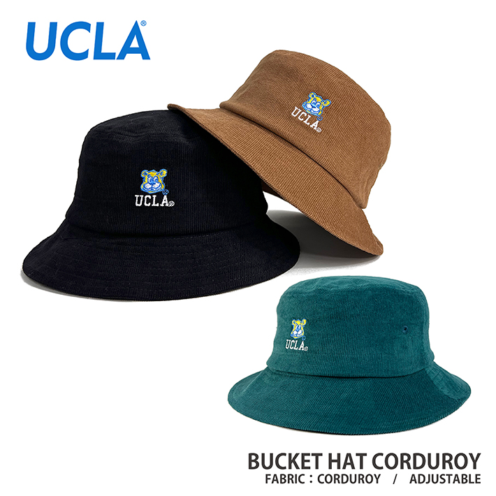 UCLA   ユーシーエルエー BUCKET HAT CORDUROY (UCAG-042) バケットハット バケハ メンズ レディース カレッジ ロゴ アメカジ クマ ベアー 西海岸 ブランド