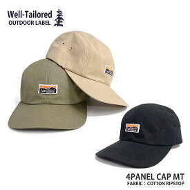 Well-Tailored Outdoor Label / ウェルテイラードアウトドアレーベル 4PANEL CAP MT (WO-2311) ベースボールキャップ ジェットキャップ 帽子 メンズ ブランド