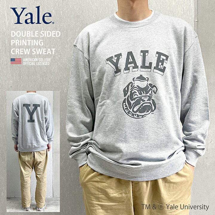 楽天市場】YALE イェール DOUBLE SIDED PRINTING CREW SWEAT カレッジ 