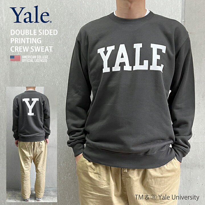 楽天市場】YALE イェール DOUBLE SIDED PRINTING CREW SWEAT カレッジ 