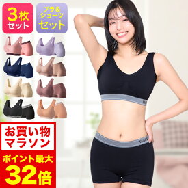 2/4 20時～【ポイント5倍以上確定】累計1,000万枚突破 公式 【3枚セット】 VIAGE ビューティ アップ ナイトブラ＆ショーツ バストアップ ブラジャー ヴィアージュ ビアージュ バストケア 夜用 補正下着 ノンワイヤー 育乳ブラ ヒップアップ 上下セット
