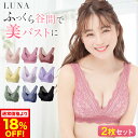 ブラ累計販売350万枚突破 公式【2枚セット】LUNA ナチュラルアップナイトブラ 小胸 バストアップ バストケア ブラジャー ナイトブラ ルーナ ルーナブラ バストケア 夜用 補正 ノンワイヤー 夜ブラ LUNAナイトブラ かわいい 鈴木奈々 夏