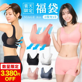 【Air福袋 3,380円OFF】楽天限定 数量限定 累計1,000万枚突破 公式【2枚セット】カラーおまかせ VIAGE ビューティ アップ ナイトブラ エアー 育乳 バストアップ ブラジャー viage Viage ヴィアージュ ビアージュ Air 福袋 初売り まとめ買い 2026 2025 バストケア 補正 蒸れ
