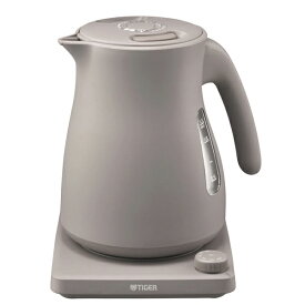 TIGER 蒸気レス電気ケトル 1.2L PTV-A120 グレイッシュホワイト / チェスナッツグレー QUICK＆SAFE＋ [ タイガー 1.2l 温度調節 おしゃれ スピード沸とう ]【送料無料】