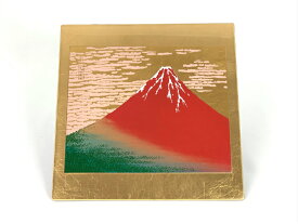 【金沢金箔】マウスパッド 赤富士 アート 絵画 自立 富士山 お土産