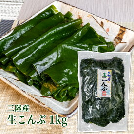 三陸産　生こんぶ1kg　丸ほ保原商店　国産　ヘルシー　ミネラル　海藻　塩蔵