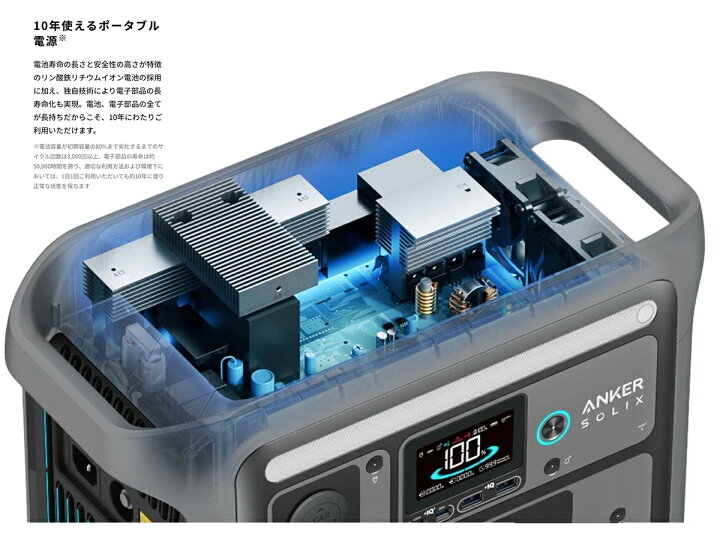楽天市場】Anker ポータブル電源 1200W Solix C800 Portable Power 