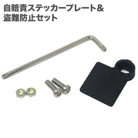 自賠責ステッカープレート ステー カーボンパターン 盗難防止ボルト付き FL-Products