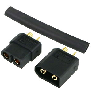 XT-60�R�l�N�^�[(�I�X1pcs ���X1pcs) BK [EG-3927-60U-BK](JAN�F4534182735529)