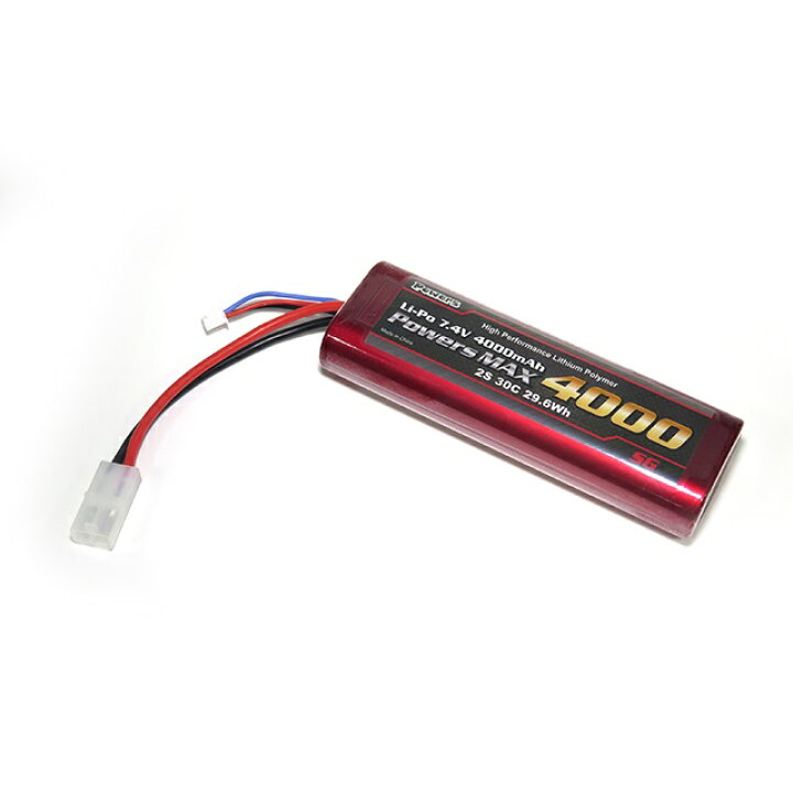 楽天市場】POWERS MAX Li-Po 4000 2S 7.4V [PM-4000-2S](JAN 