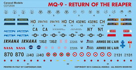 カラカルモデル 1/72 無人航空機 MQ-9 リーパーの帰還 デカール CD72034