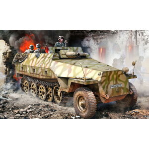 �h���S�� 1/35 WW.II �h�C�c�R Sd.Kfz.251/9 D�^ 7.5cm KwK37���ڌ^ EZ�g���b�N/�A���~�C�g/�������ԕ��|�[��/3D�v�����g�p�[�c�t�� ���؎d�l �v�����f�� DR6516SP