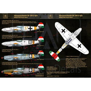 HADモデル 1/48 WW.II ハンガリー空軍 メッサーシュミットBf109 F-4/b デカール HAD48064