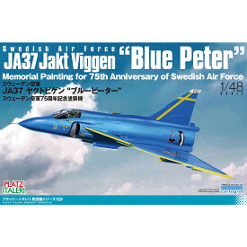 プラッツ/イタレリ 1/48 スウェーデン空軍 JA37 ヤクトビゲン ブルーピーター スウェーデン空軍75周年記念塗装機 TPA-25