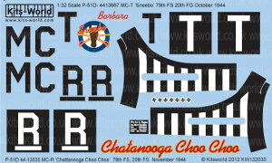Lbc[hfJ[ 1/32 EWW.II ċR P-51D }X^O 20퓬Q 79퓬s Chattanooga Choo Choo EWW.II ċR P-51D }X^O20퓬Q 79퓬s Sneebo October 1944 KW132033