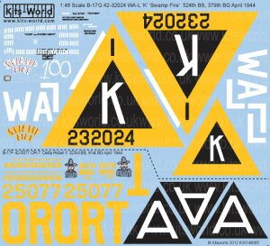 Lbc[hfJ[ 1/48 ėRq B-17G tCOtH[gX 379sQ 524s Swamp Fire, ėRq B-17F tCOtH[gX 91sQ 323s 