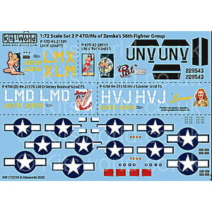 Lbc[h 1/72 WW.II AJR P-47D/M T_[{gnuE[P 56퓬O[vfJ[Zbg KW172210