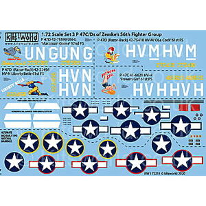 Lbc[h 1/72 WW.II AJR P-47C/D T_[{gnuE[P 56퓬O[v fJ[Zbg 2 KW172211