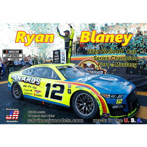 サルビノスJRモデルズ 1/24 ライアン・ブレイニー #12 メナーズ フォード マスタング NASCAR 2023 チャンピオン プラモデル PF2023RBPX