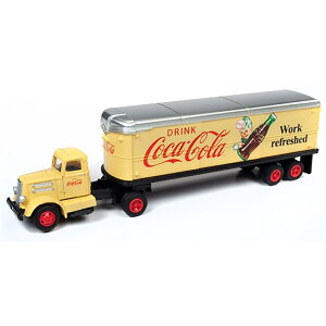 クラシック・メタル・ワークス 1/87(HOスケール) ホワイトWC22トラクター/トレーラーセット コカ・コーラ(イエロー) CMW31188