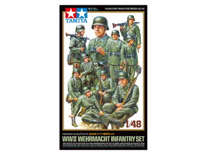 タミヤ 1/48 ミリタリーミニチュアシリーズ No.102 1/48 WWII ドイツ歩兵セット 32602