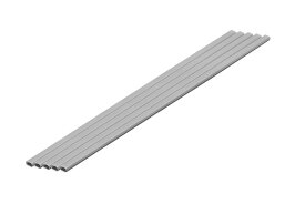 WAVE ウェーブ OM421 プラ=材料【グレー】 細長丸パイプ 3 x 6 mm 5本入 OM-421