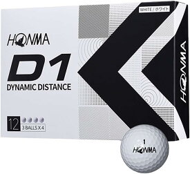 【さらに最大5％引き！】本間ゴルフ ホンマ D1 ゴルフボール 白 1ダース(12個入) HONMA GOLF 2022モデル