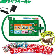 【純正アダプターセット】小学館の図鑑NEO Pad タブレット 本体 パッド アニアとあそぼう 動物 恐竜 おも…