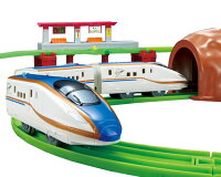 男の子向け電車のおもちゃ列車おもちゃプラレールにぎやかアナウンス!サウンドE7系新幹線かがやきレールセットタカラトミー