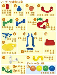 ボールシリーズNEWくみくみスロープボールが下まで落ちるようにコースを考えて作る遊びを通して作り上げる達成感を味わい、集中力や創造性を育てます!くもん立体パズルボール落とし人気の知育玩具3歳から