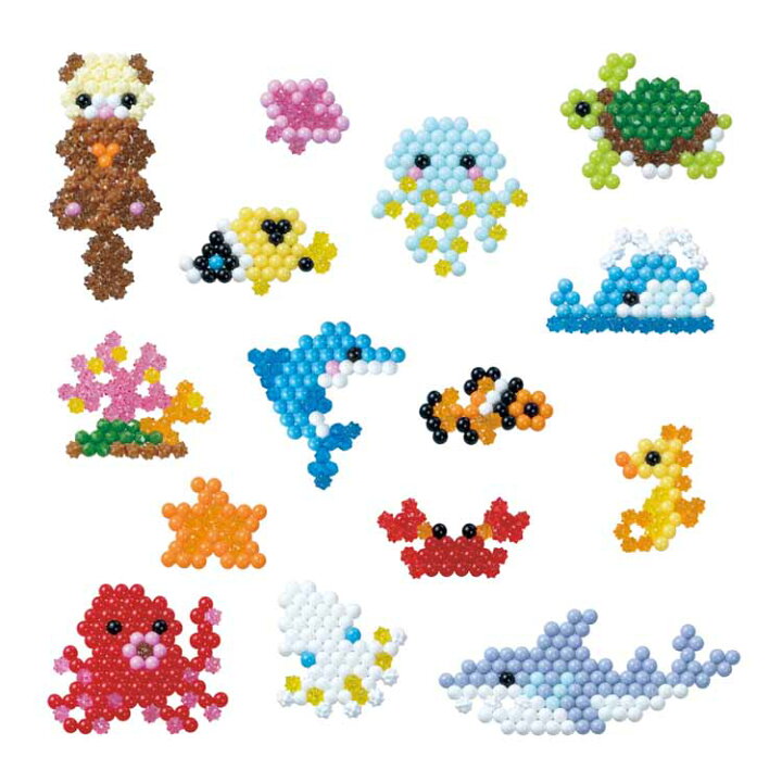 楽天市場 アクアビーズ スタービーズ うみのいきものセット Aq 319aquabeads スタービーズ入り うみのいきもの 子ども おもちゃ 水でくっつく ビーズ イラストシート エポック社 スタンド付き Tc ホビーとおもちゃのほびたま