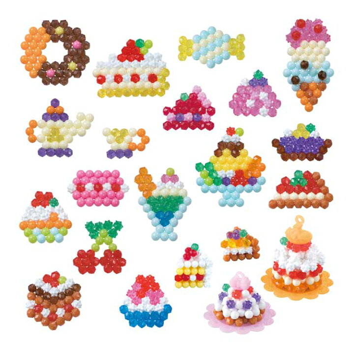 楽天市場 アクアビーズ スタービーズ ふわもこスイーツセット Aq 322aquabeads スタービーズ入り ふわもこスイーツ 子ども おもちゃ 水でくっつく ビーズ イラストシート エポック社 立体ケーキ Tc ホビーとおもちゃのほびたま