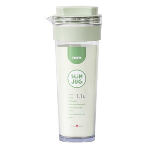 麦茶ポット 1.1L 1リットル 耐熱 横置き 縦置き ピッチャー 冷水筒 熱湯OK 冷水ポット スリム 冷蔵庫 ドアポケット おしゃれ 広口 洗いやすい お手入れ 簡単 お茶ポット ウォーターピッチャー T