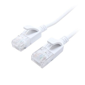 �y5�Z�b�g�z �~���V CAT.6A LAN�P�[�u�� �X���� �z���C�g 5m C6A-S05WHX5 [��][AS]