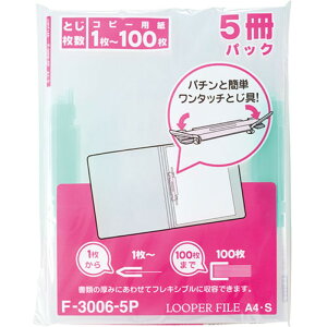 �y5��×5�Z�b�g�z LIHIT LAB. ���[�p�[�t�@�C�� A4S 2�� �� F-3006-5P-GRX5 �I�t�B�X�p�i [��][AS]