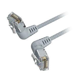 VENTION Cat.6a LAN�P�[�u�� UTP ���p�R�l�N�^ 360°�X�C���O�^�C�v �O���[ 1m �O���[ IB-0279 [��][AS]