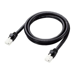 �y3�Z�b�g�z �G���R�� LAN�P�[�u�� CAT6A 1m ���� 10Gbps �X�g���[�g �ܐ܂�h�~ �u���b�N LD-GPAT/BK1/RSX3 [��][AS]