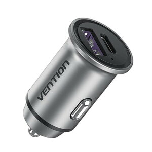 VENTION �J�[�`���[�W���[ 2-Port USB-A + USB-C(30W/30W) �O���[ FF-8890 �J�[�p�i [��][AS]