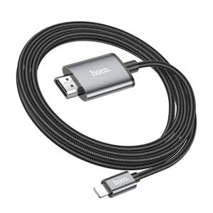 hoco. UA27 HDMI �ϊ��P�[�u�� for iOS iPhone/iPad�p �ő�1920×1080P�o�͑Ή� �P�[�u����2.0m UA27-LH-BK [��][AS]