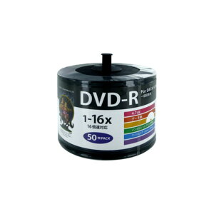 �y5�Z�b�g�z HIDISC DVD-R 4.7GB 50���X�s���h�� 16�{���� ���C�h�v�����^�u���Ή��l�ߑւ��p�G�R�p�b�N HDDR47JNP50SB2X5 [��][AS]
