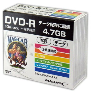 y10P×5Zbgz HIDISC DVD-R f[^p5mmXP[X HDDR47JNP10SCX5 [][AS]