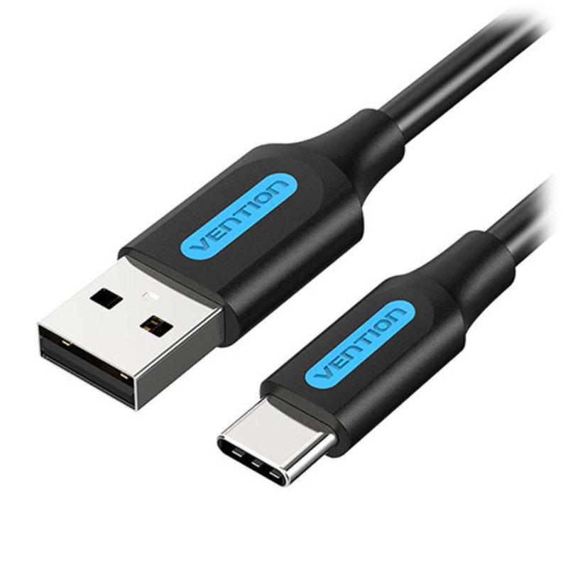 超爆安 VENTION USB 2.0 A Male to USB-C Maleケーブル 2m Black PVC