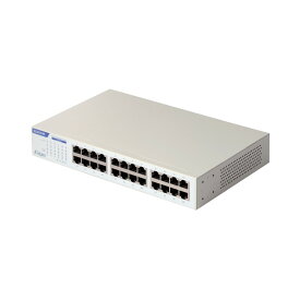 【ELECOM / エレコム】 スイッチングハブ LAN ハブ 24ポート Giga対応 1000/100/10Mbps 金属筐体 電源内蔵 ファンレス 壁掛け設置対応 ホワイト [▲][EL]