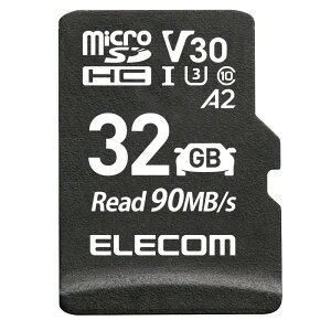 yELECOM/GRz micro SDJ[h 32GB Class10 UHS-I U3 V30 A2 microSDHC Ǎő90MB/s h IPX7 [][EL]