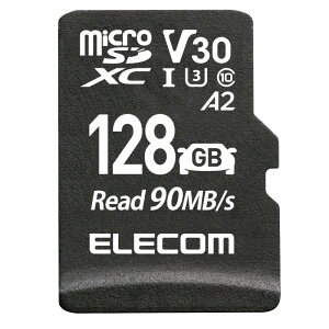 yELECOM/GRz micro SDJ[h 128GB Class10 UHS-I U3 V30 A2 microSDXC Ǎő90MB/s h IPX7 [][EL]