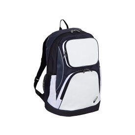 【asics/アシックス】 3123A536 BAGPACK 40L ベースボール 野球 EQ スポーツバッグ ホワイト×ネイビー F サイズ [▲][ZX]